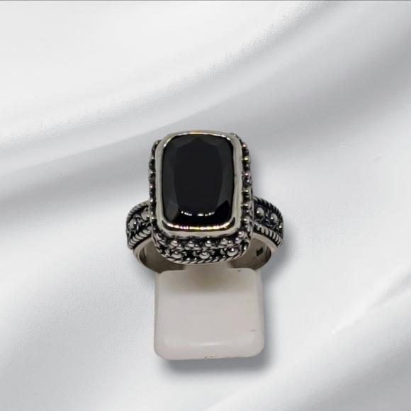 NWT Bali Legacy Elite Shungite Solitaire Ring in Sterling Silver Size 9 - Picture 3 of 12